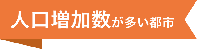 人口増加数が多い都市
